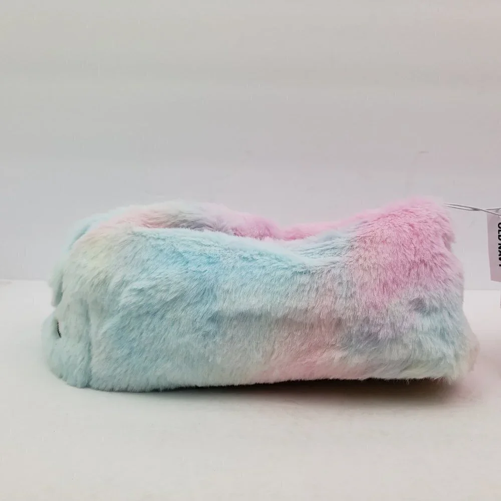 NEW Old Navy Girls Size XL 3-4 Critter Smile Slip On Fuzzy Comfort Slippers